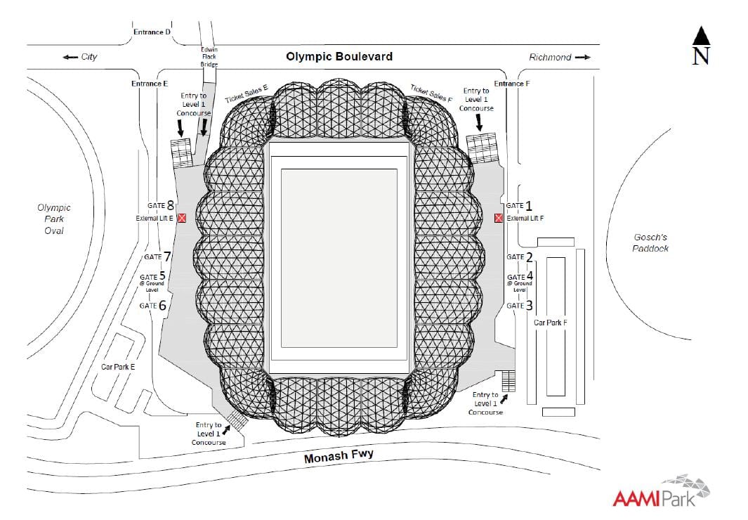 аами park Melbourne xəritə