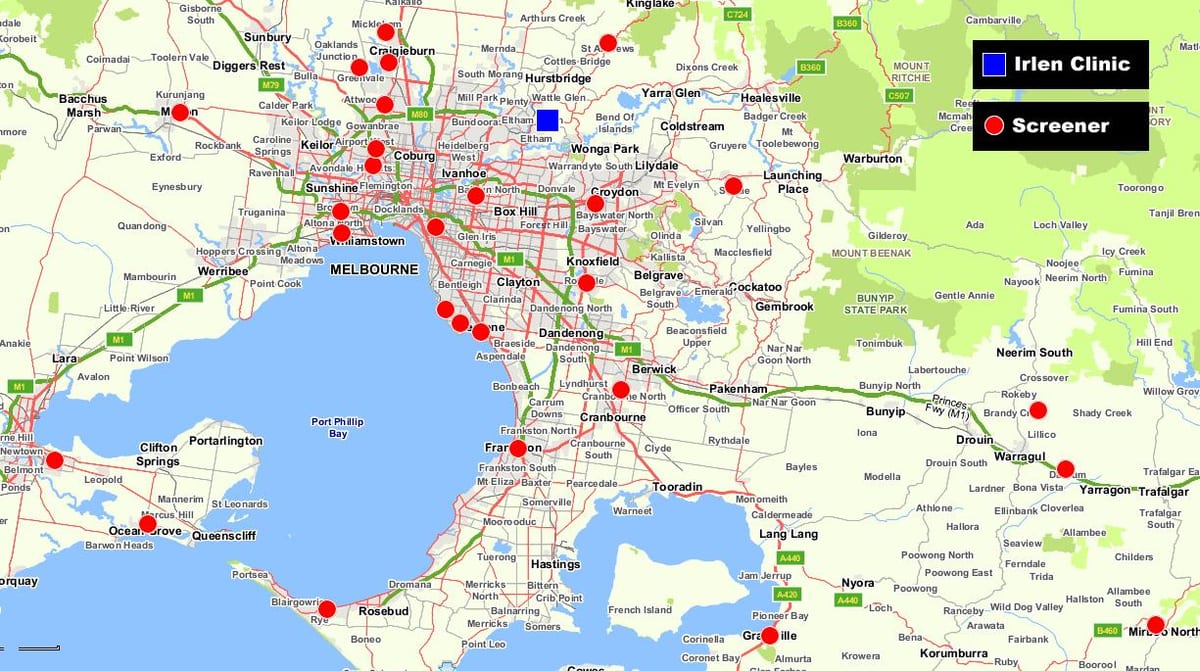xəritə böyük Melbourne
