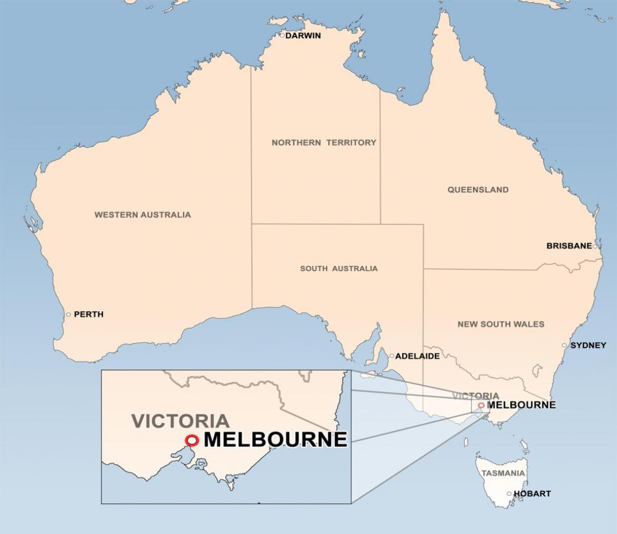 kart Melbourne, Avstraliya