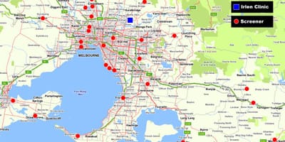 Xəritə böyük Melbourne