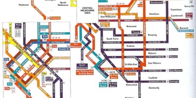 Melbourne ictimai nəqliyyat xəritəsi