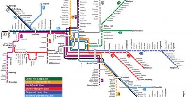 Metro xəritəsi Melbourne