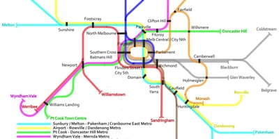 Qatar metro kartında Melbourne