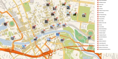 Turizm Melbourne xəritə