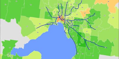 Xəritə Melbourne